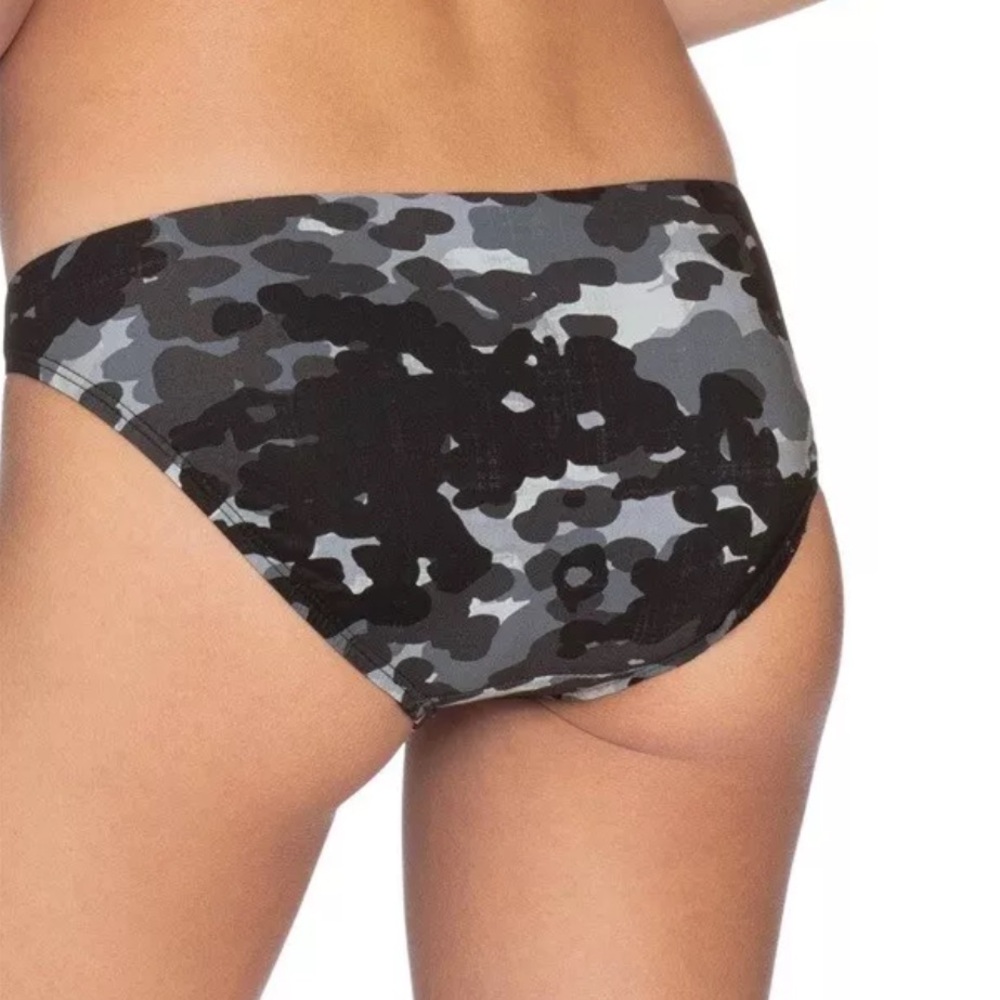 NWT Robin Piccone M Eden Camo grey multi Side Tie Bikini Bottom Swimsuit - Picture 2 of 10